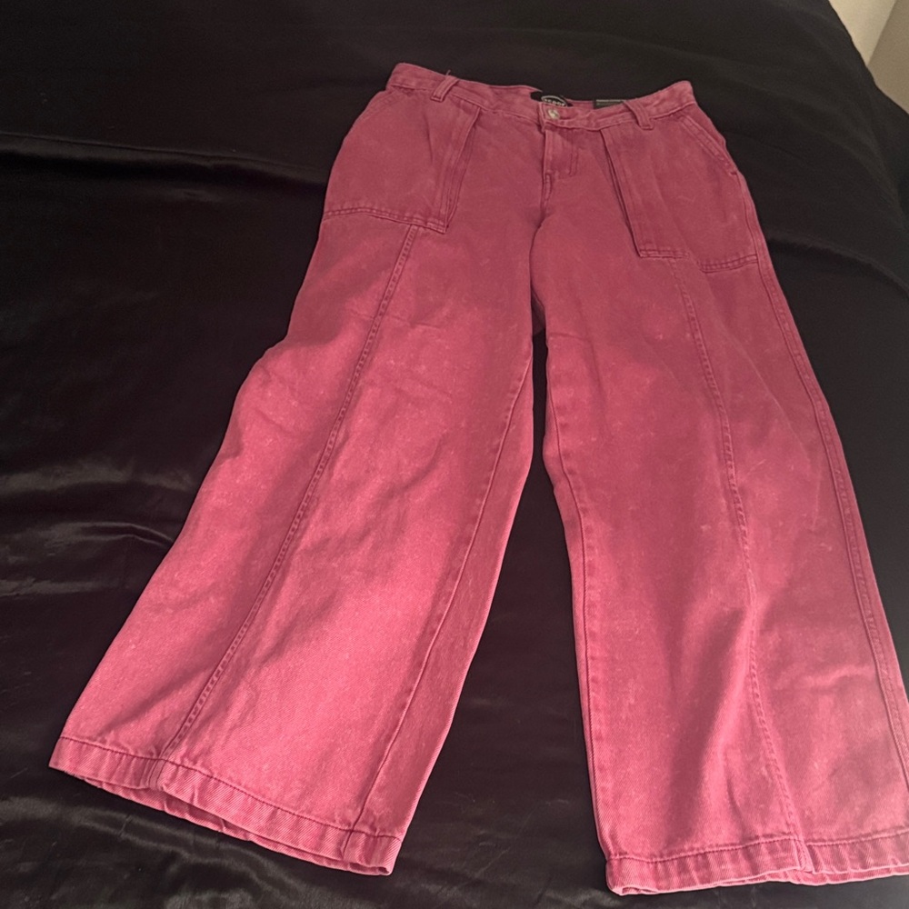 Wide Leg Pink Jeans